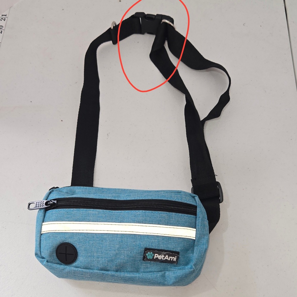 PetAmi Dog Walking Pack Waist Bag Blue Reflective Treat Pouch Waste Dispenser